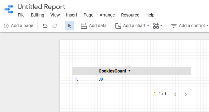 First Report in Data Studio